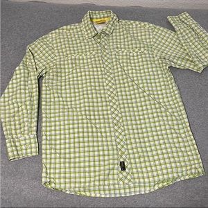 Cabelas Mens Vented Outdoors Fishing Hiking Shirt Size Medium Button